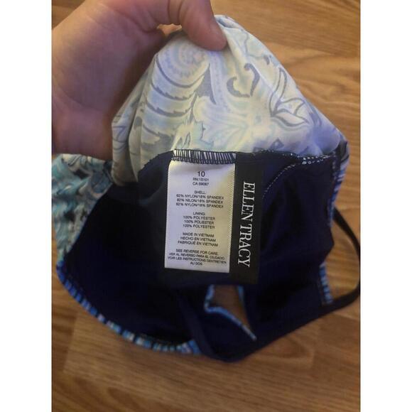 Ellen Tracy Tankini Swim Top Size 10 - Picture 6 of 8